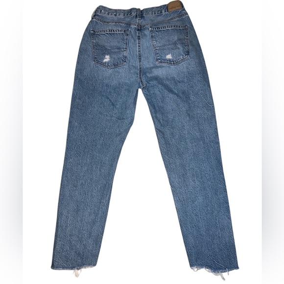 American Eagle Distressed Mom Jean Front Seam Women's Size 6 Long - Picture 2 of 7